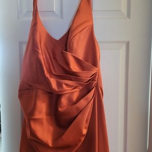 Burnt Orange Cinnamon Bridesmaid Dress